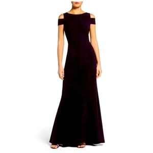 Vince Camuto Black Cold Shoulder Gown